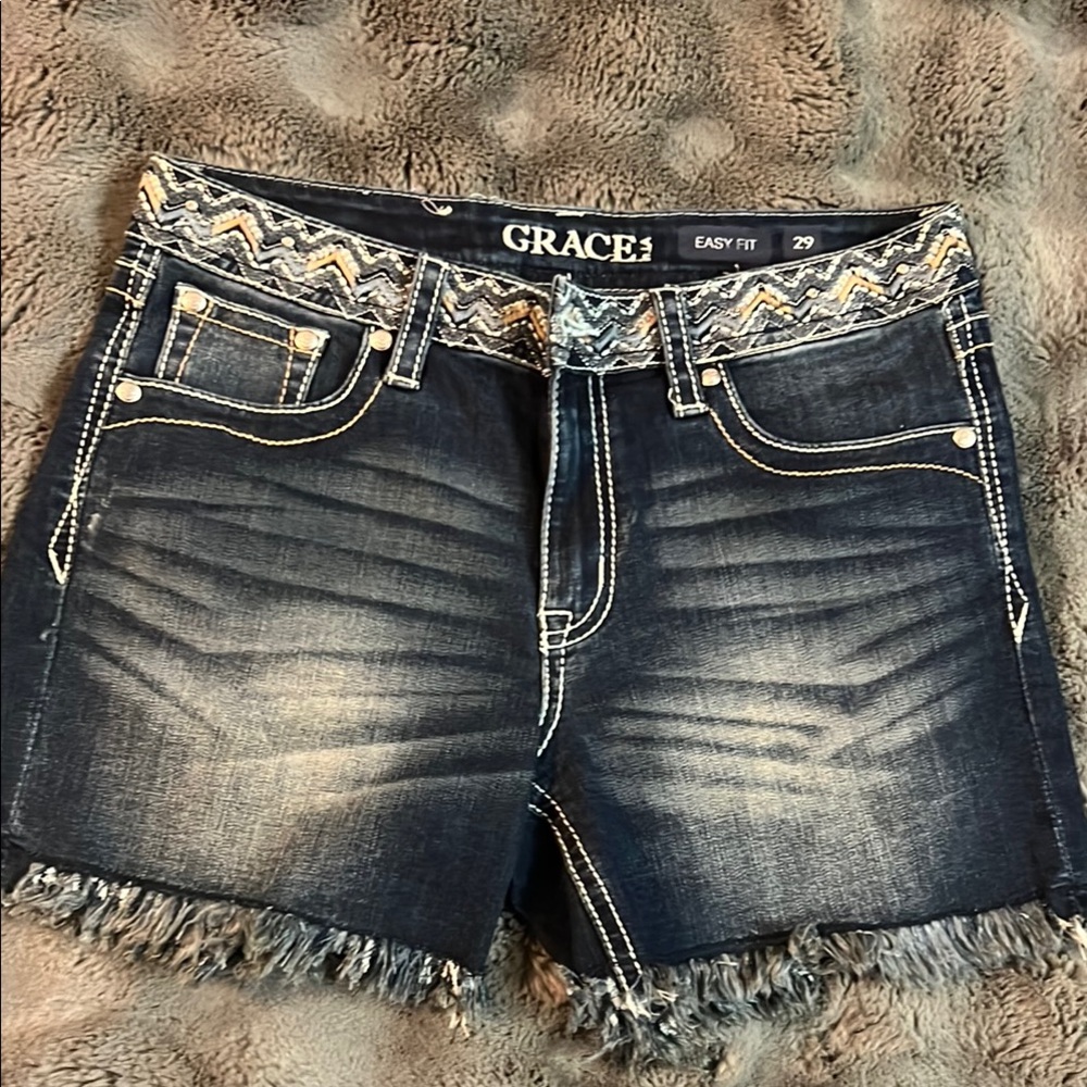 Grace Women's Denim Shorts - Black